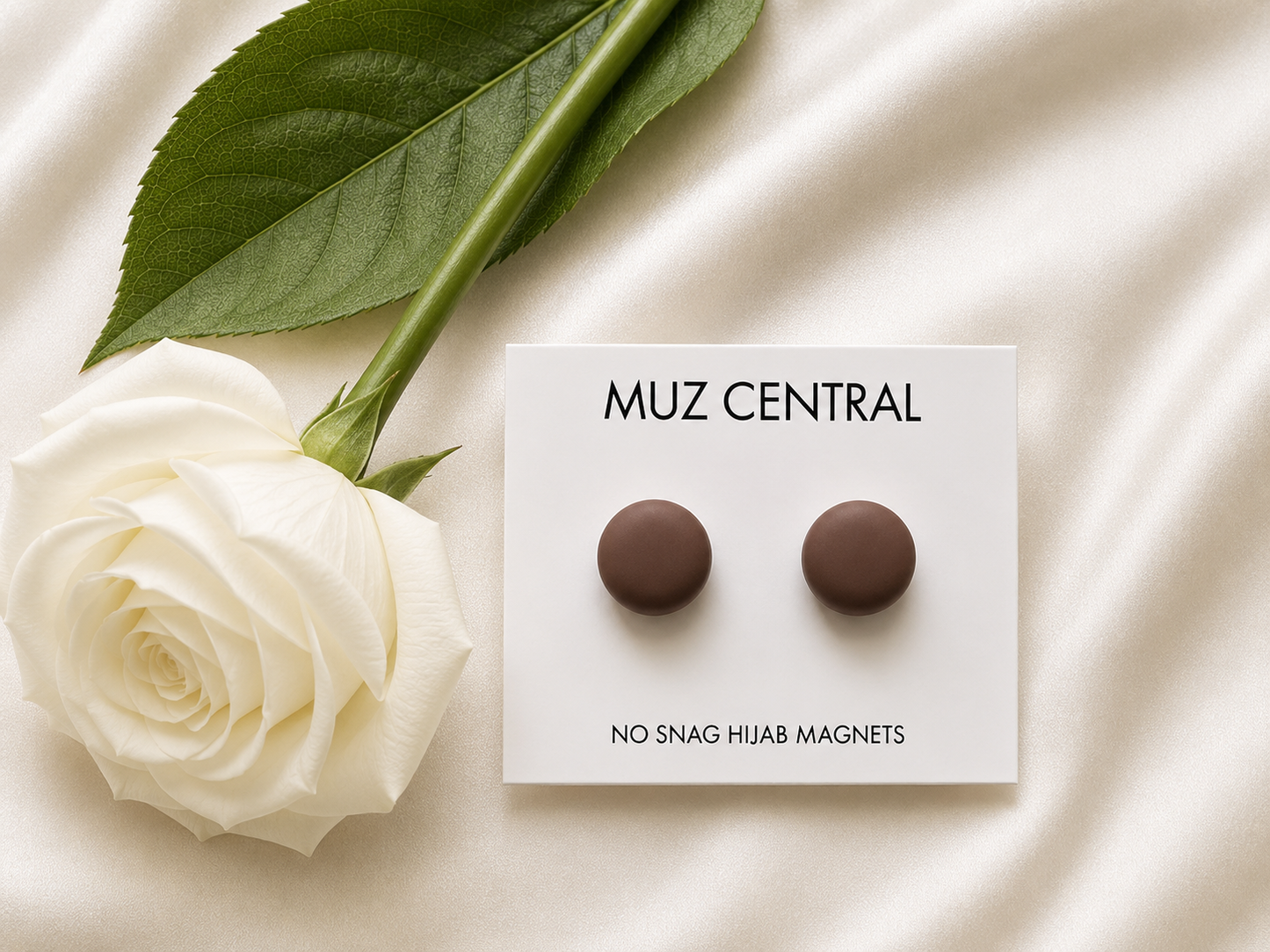 Hijab Magnet Pair (Matte Coffee)