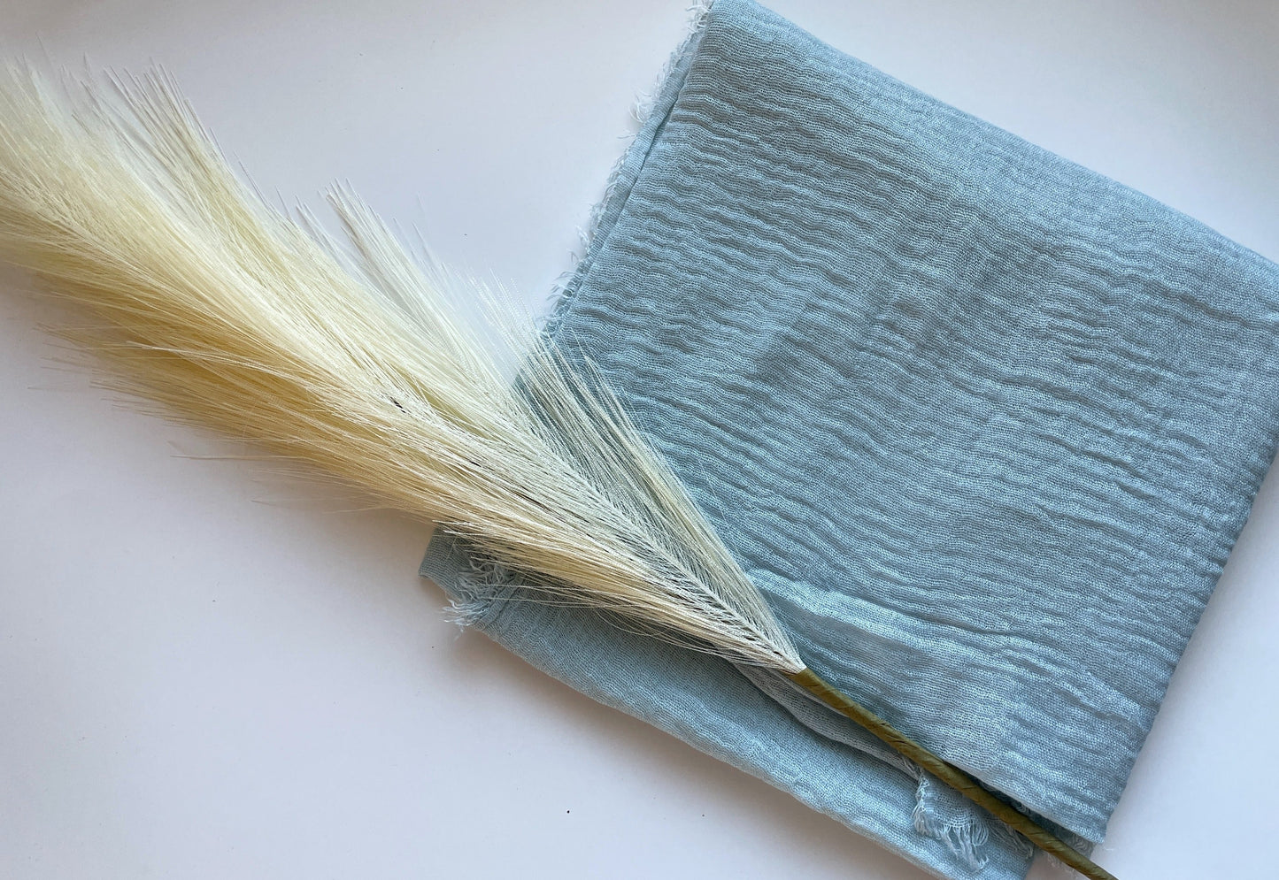 Cotton Crinkle Hijab - Dusty Baby Blue