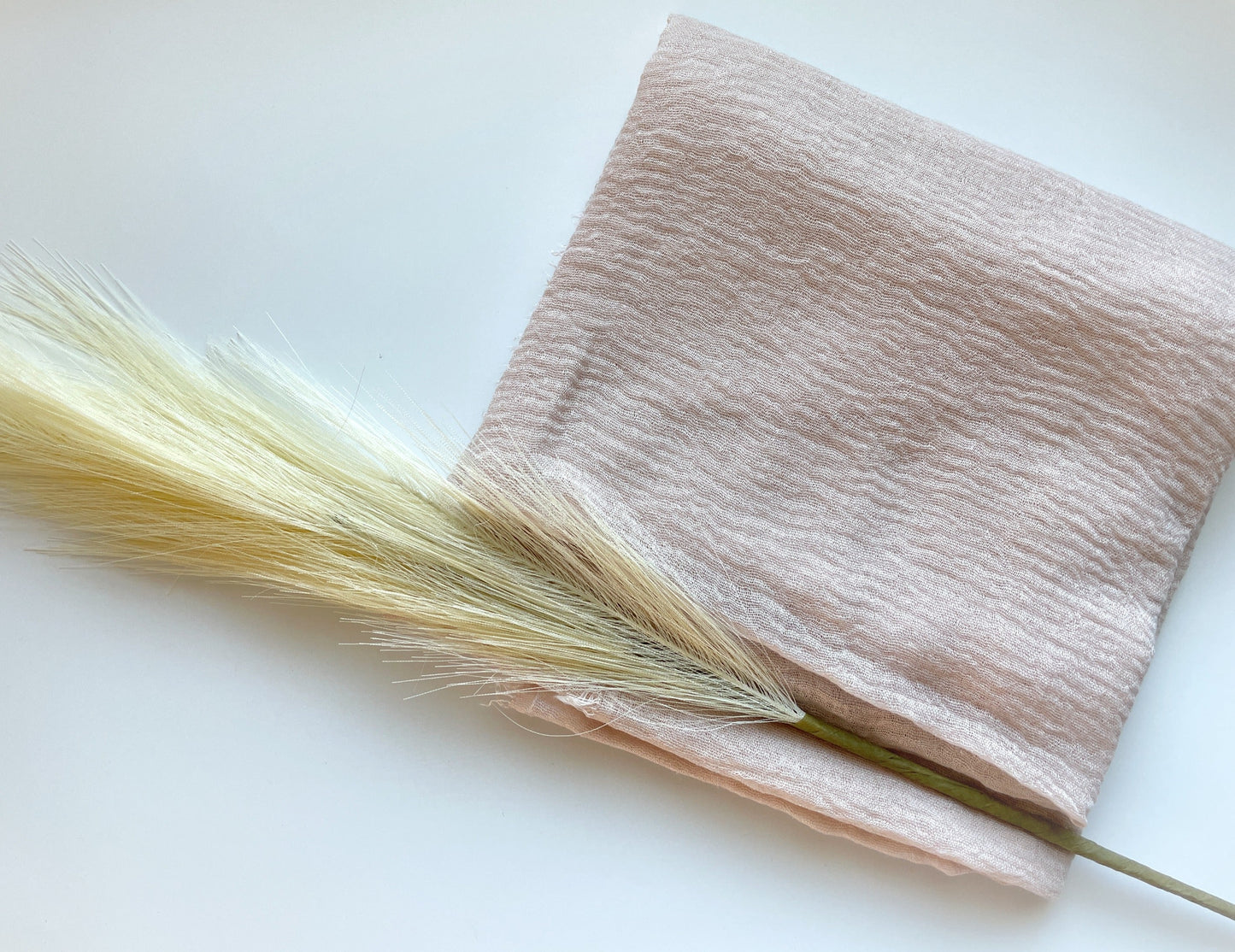 Cotton Crinkle Hijab - Nude Apricot