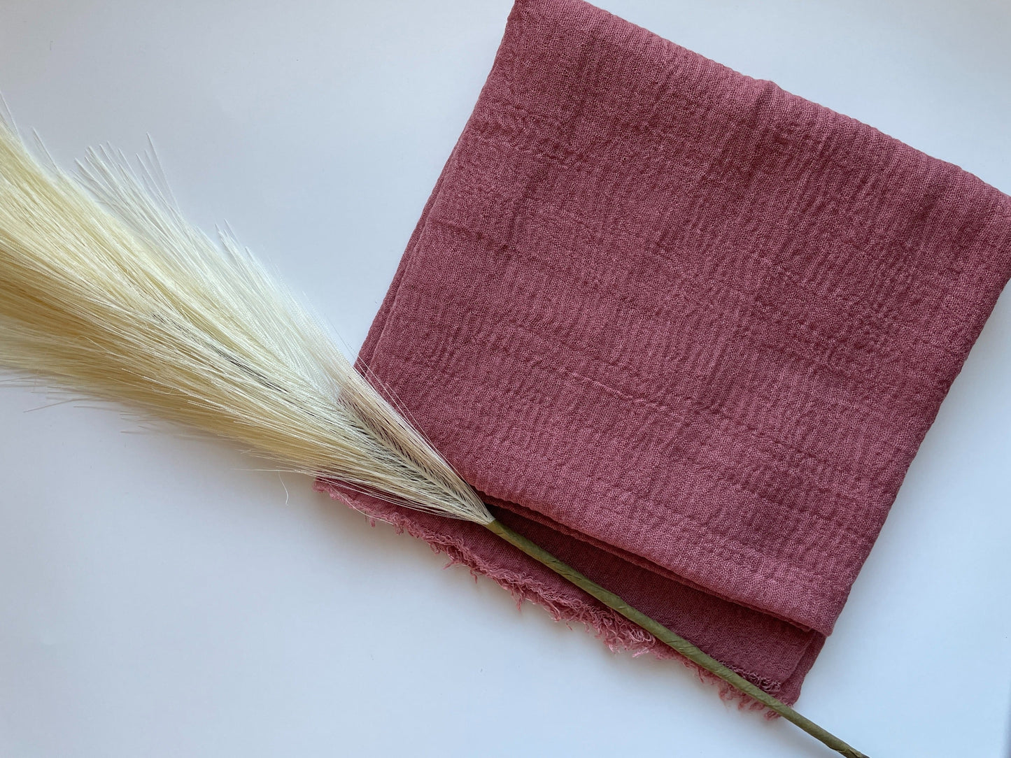 Cotton Crinkle Hijab - Rusty Rose