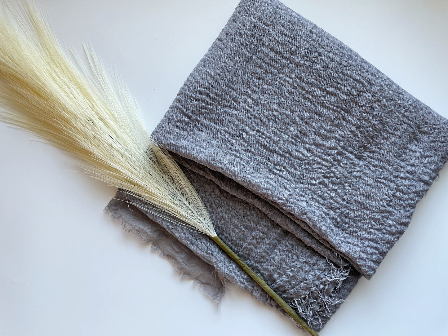 Cotton Crinkle Hijab - Smokey Gray