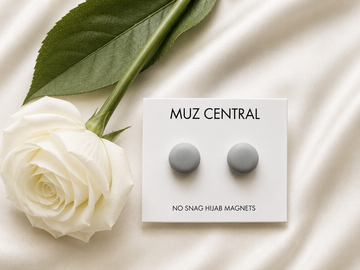 Hijab Magnet Pair (Matte Gray)