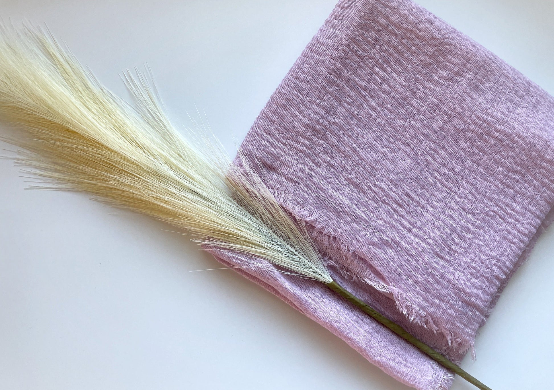 Cotton Crinkle Hijab - Baby Pink