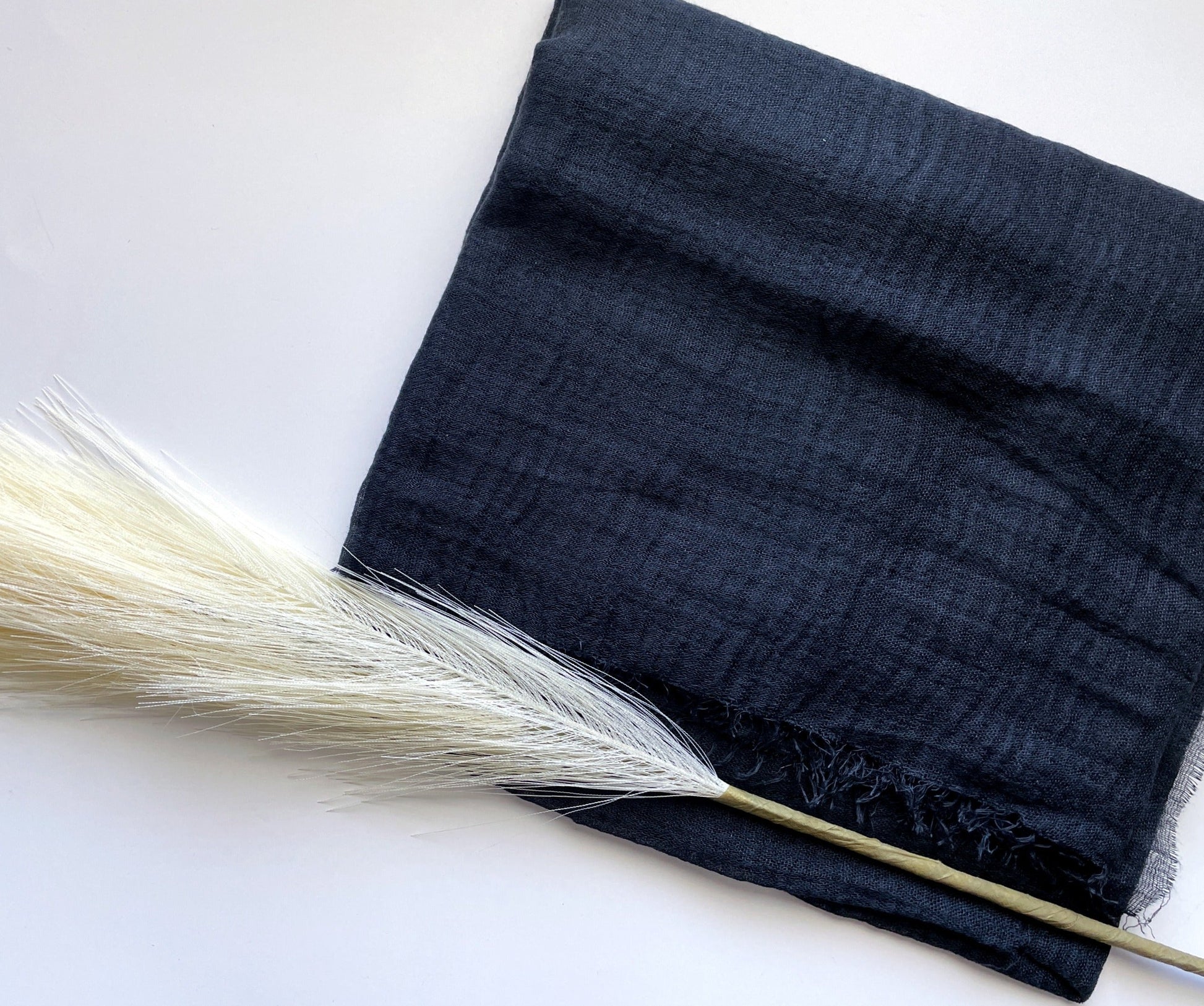 Cotton Crinkle Hijab - Black