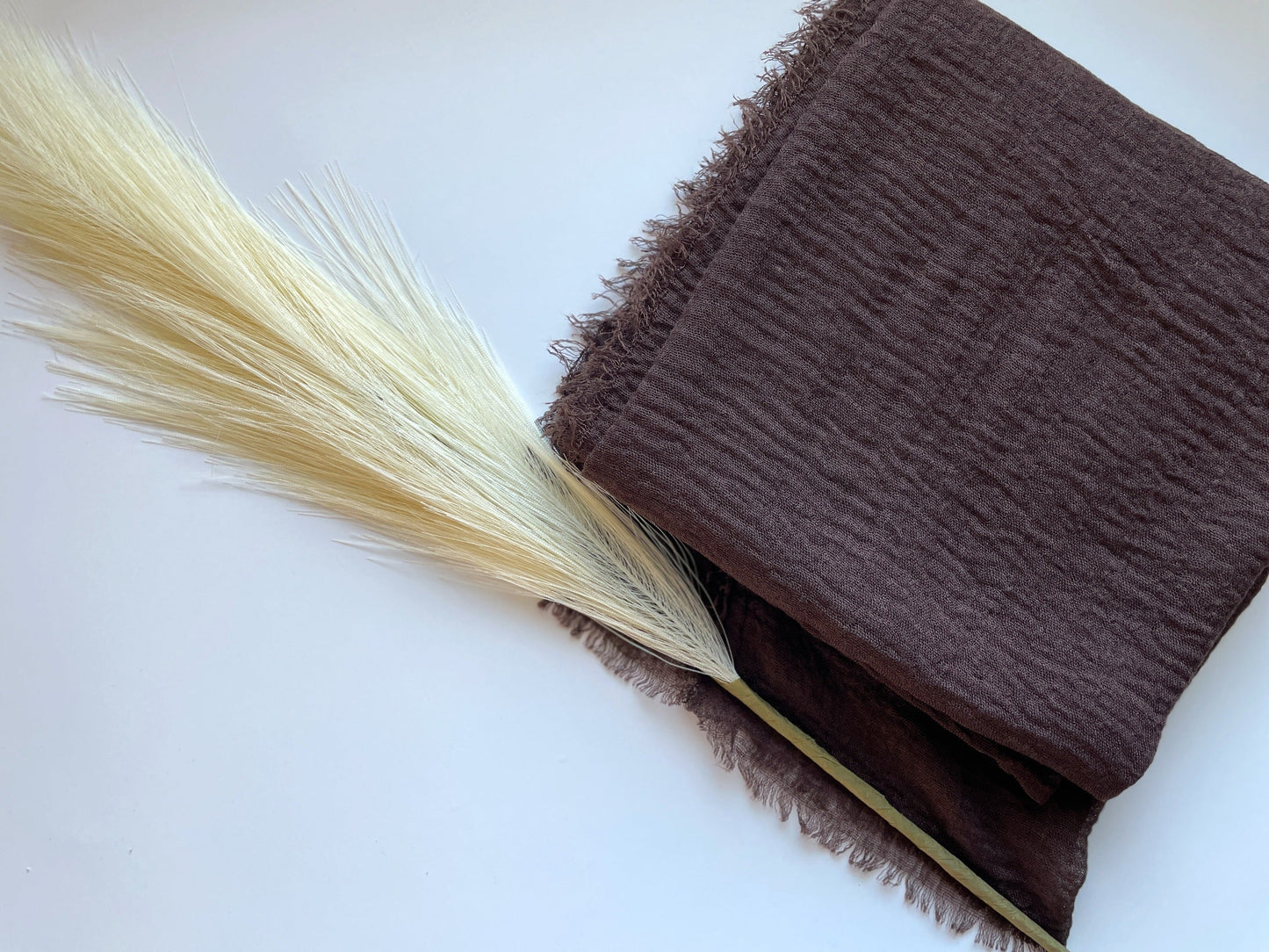Cotton Crinkle Hijab - Coffee Brown