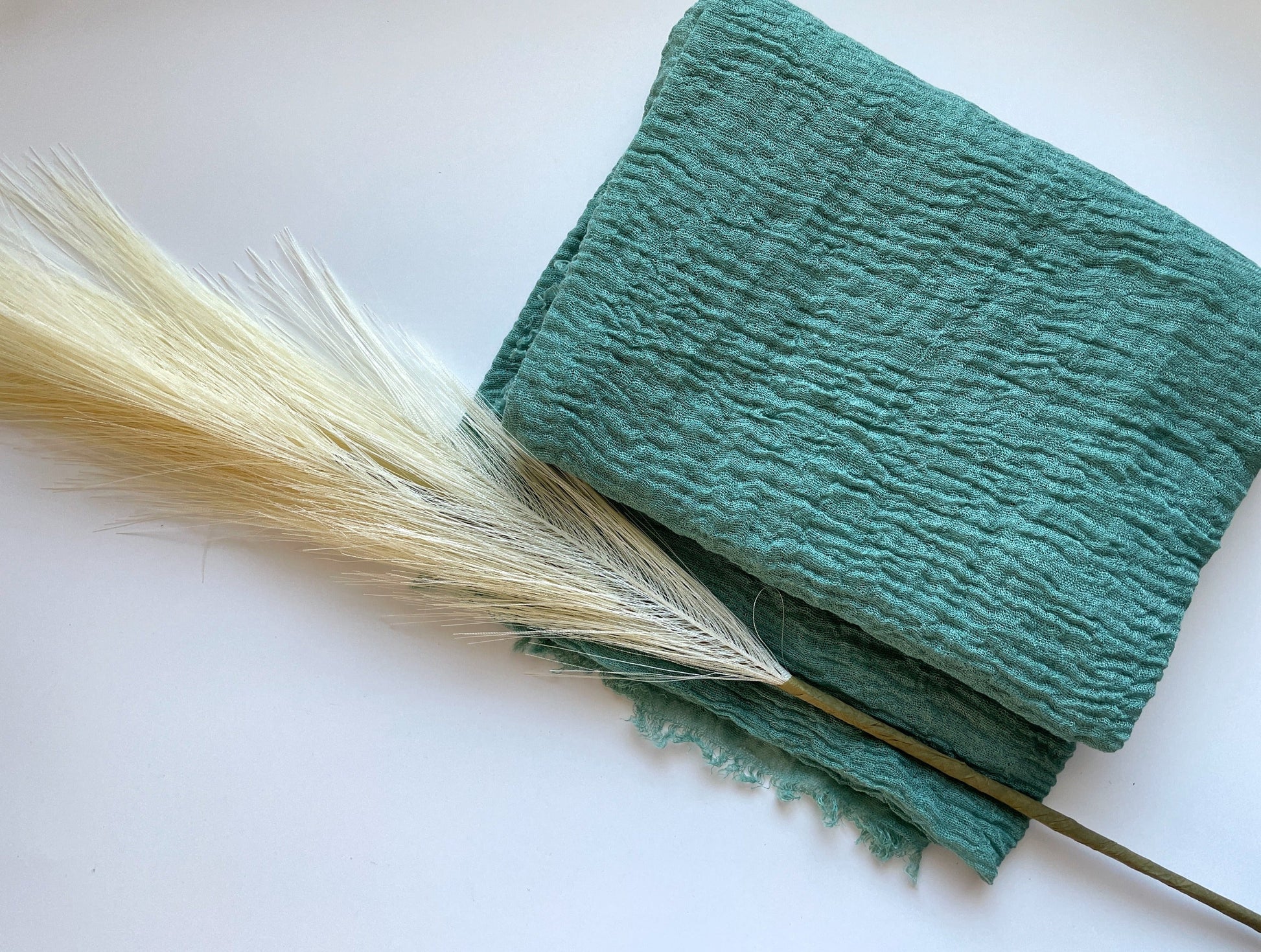 Cotton Crinkle Hijab - Dark Sea Green