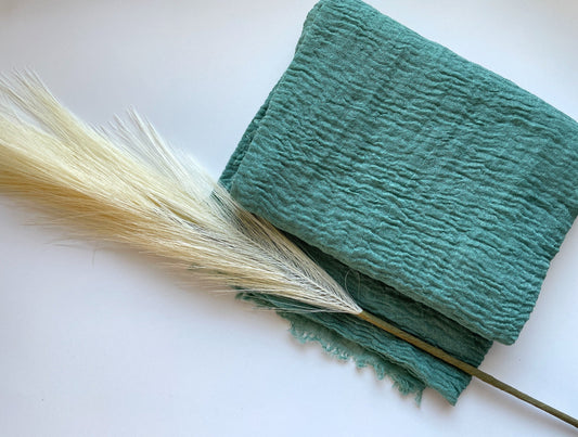Cotton Crinkle Hijab - Dark Sea Green