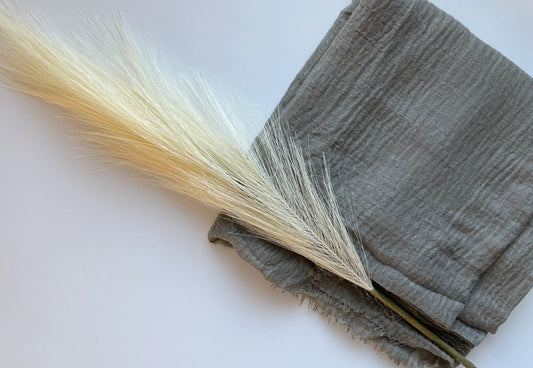 Cotton Crinkle Hijab - Deep Gray