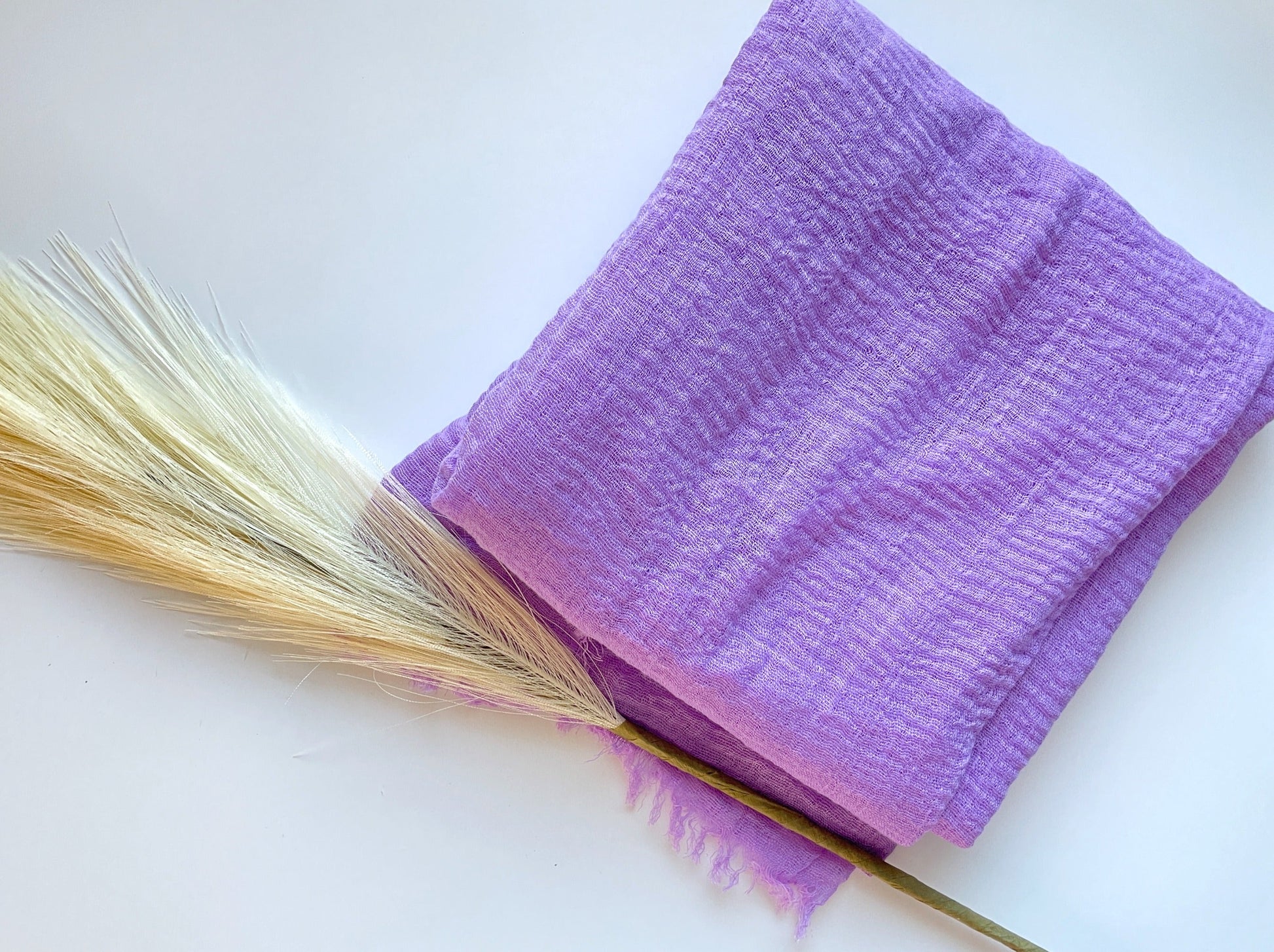 Cotton Crinkle Hijab - Electric Purple