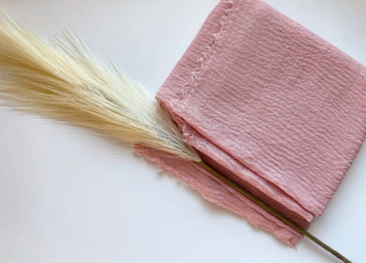 Cotton Crinkle Hijab - Light Pink
