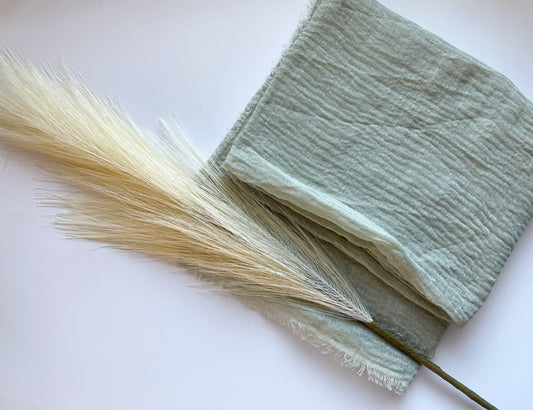 Cotton Crinkle Hijab - Light Sage