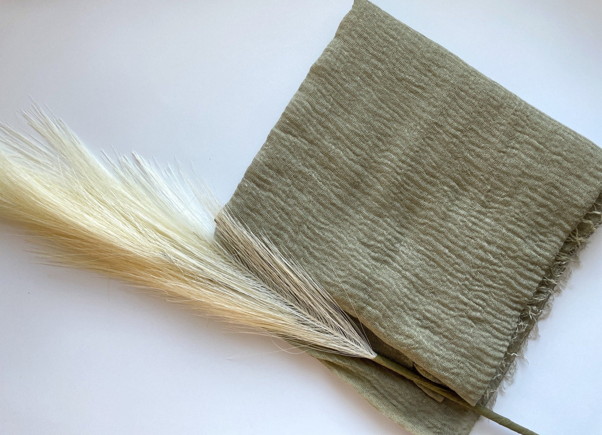 Cotton Crinkle Hijab - Moss