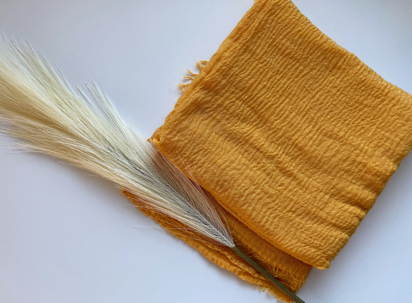 Cotton Crinkle Hijab - Mustard