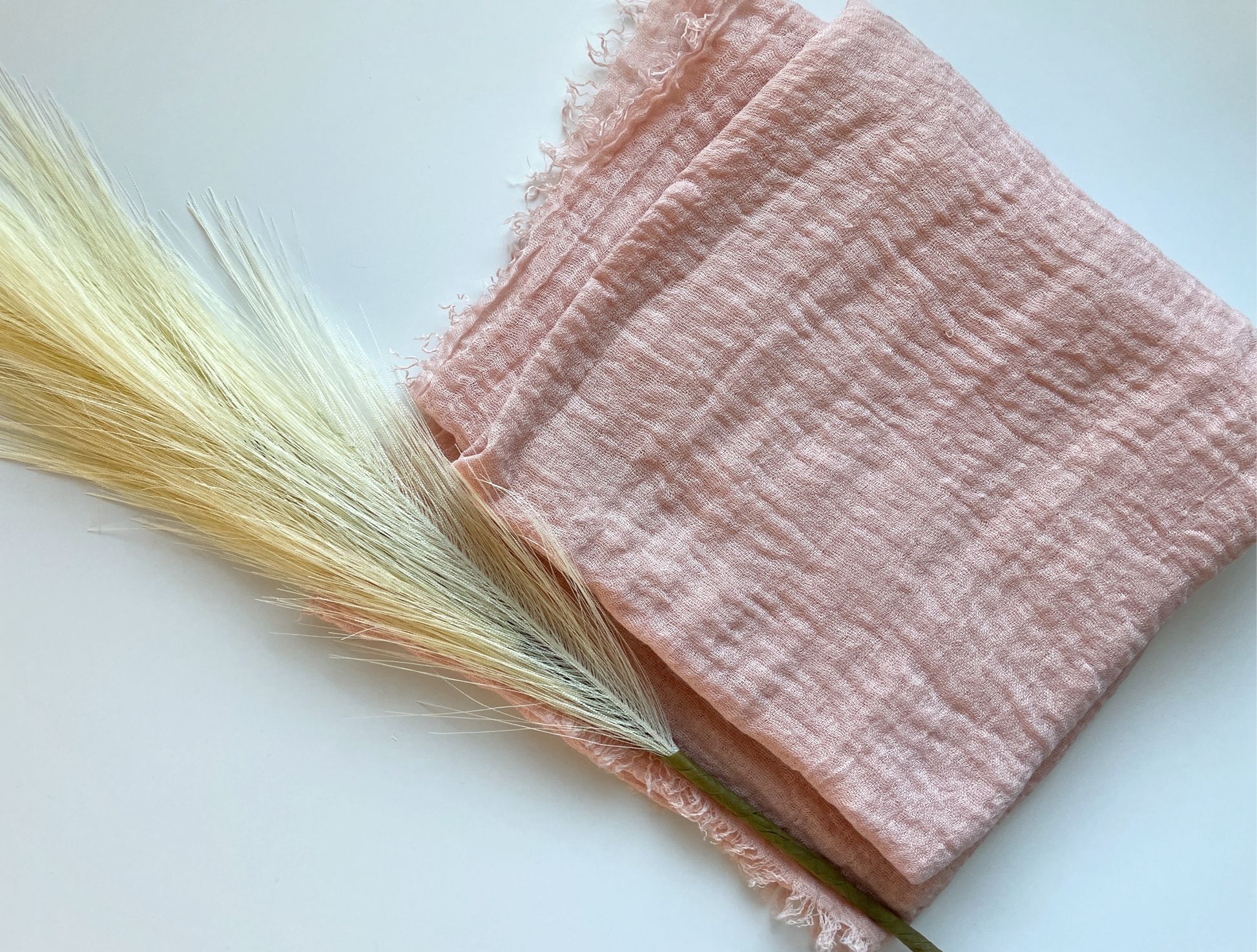 Cotton Crinkle Hijab - Peach