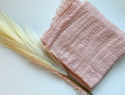 Cotton Crinkle Hijab - Peach