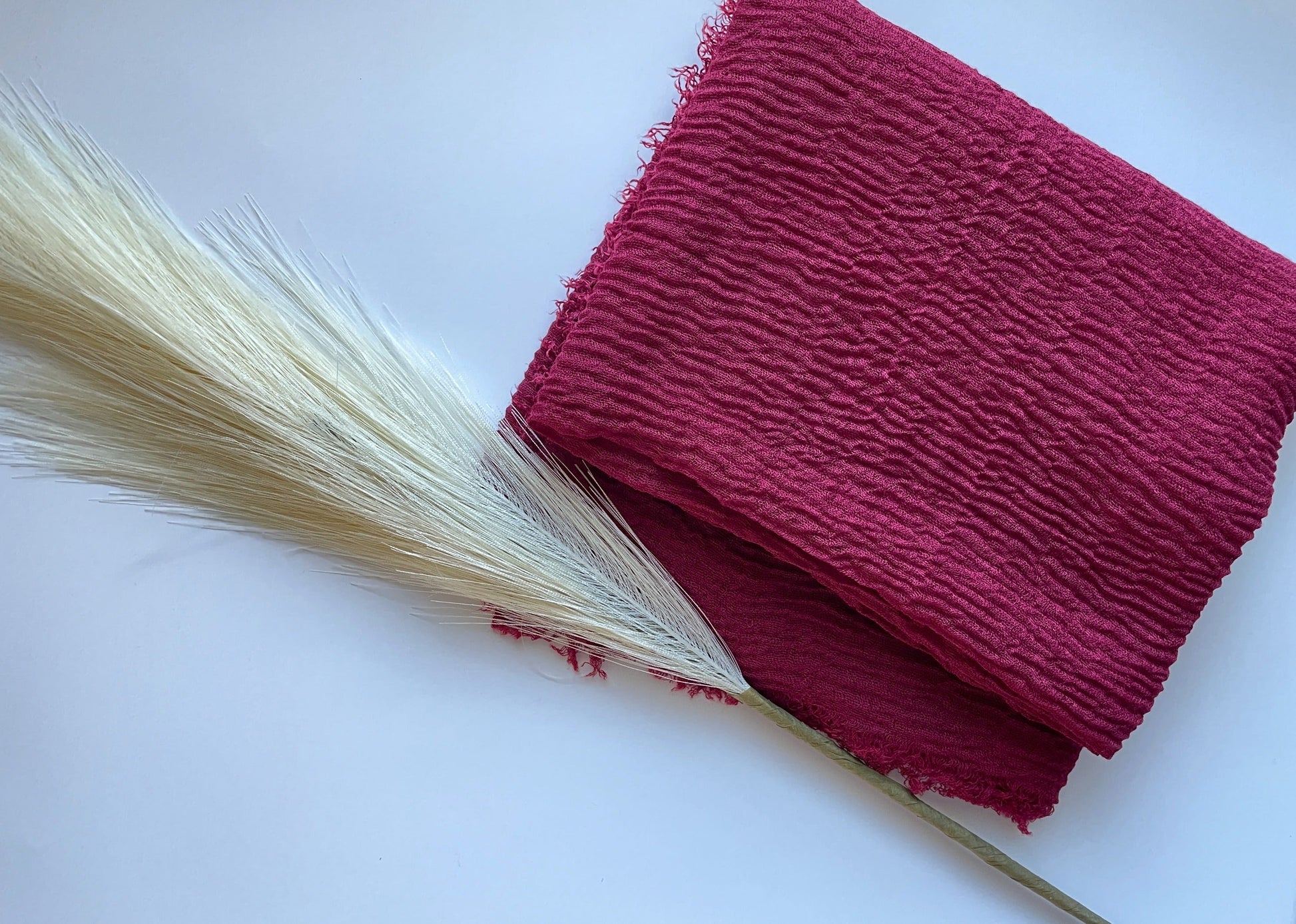 Cotton Crinkle Hijab - Red