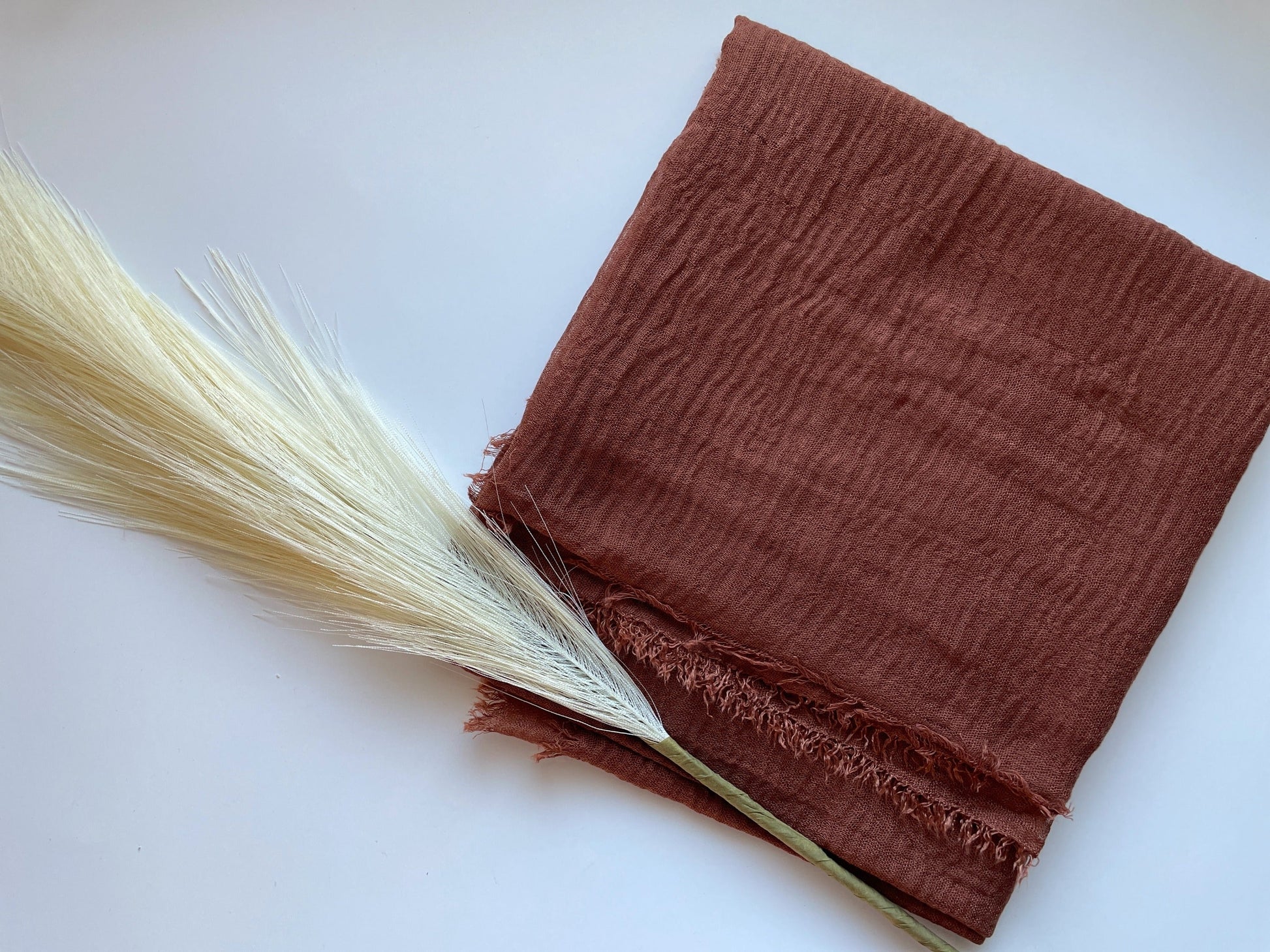 Cotton Crinkle Hijab - Rustic Amber