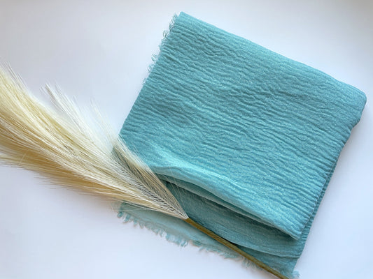 Cotton Crinkle Hijab - Sea Green