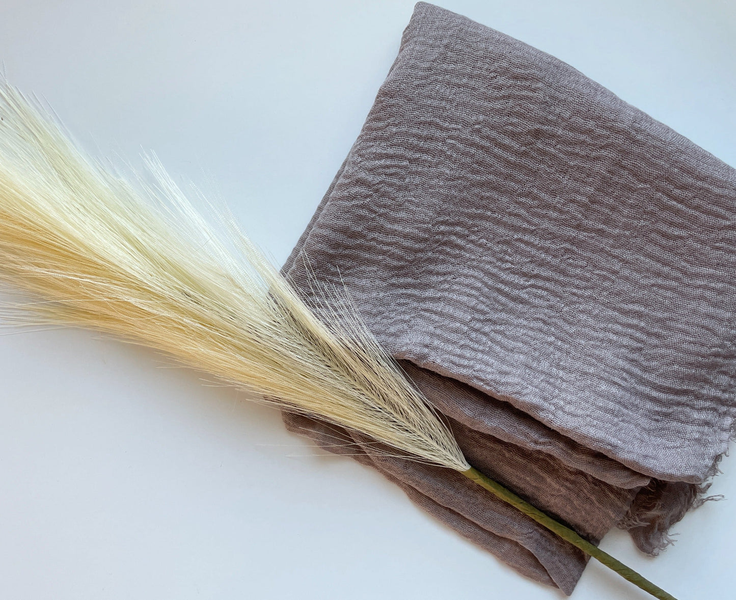 Cotton Crinkle Hijab - Smokey Mauve