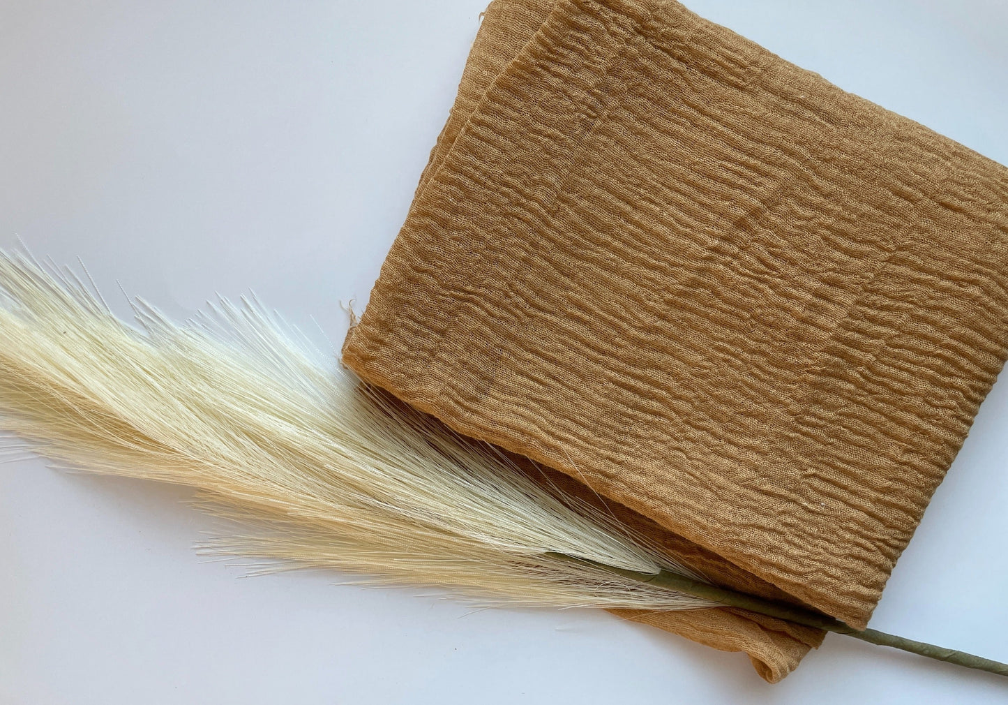 Cotton Crinkle Hijab - Tan