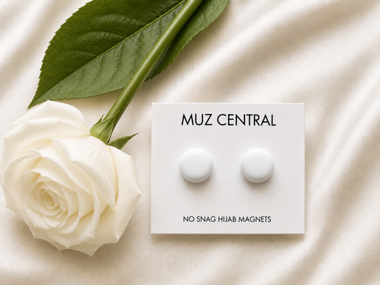 Hijab Magnet Pair  (Matte White)