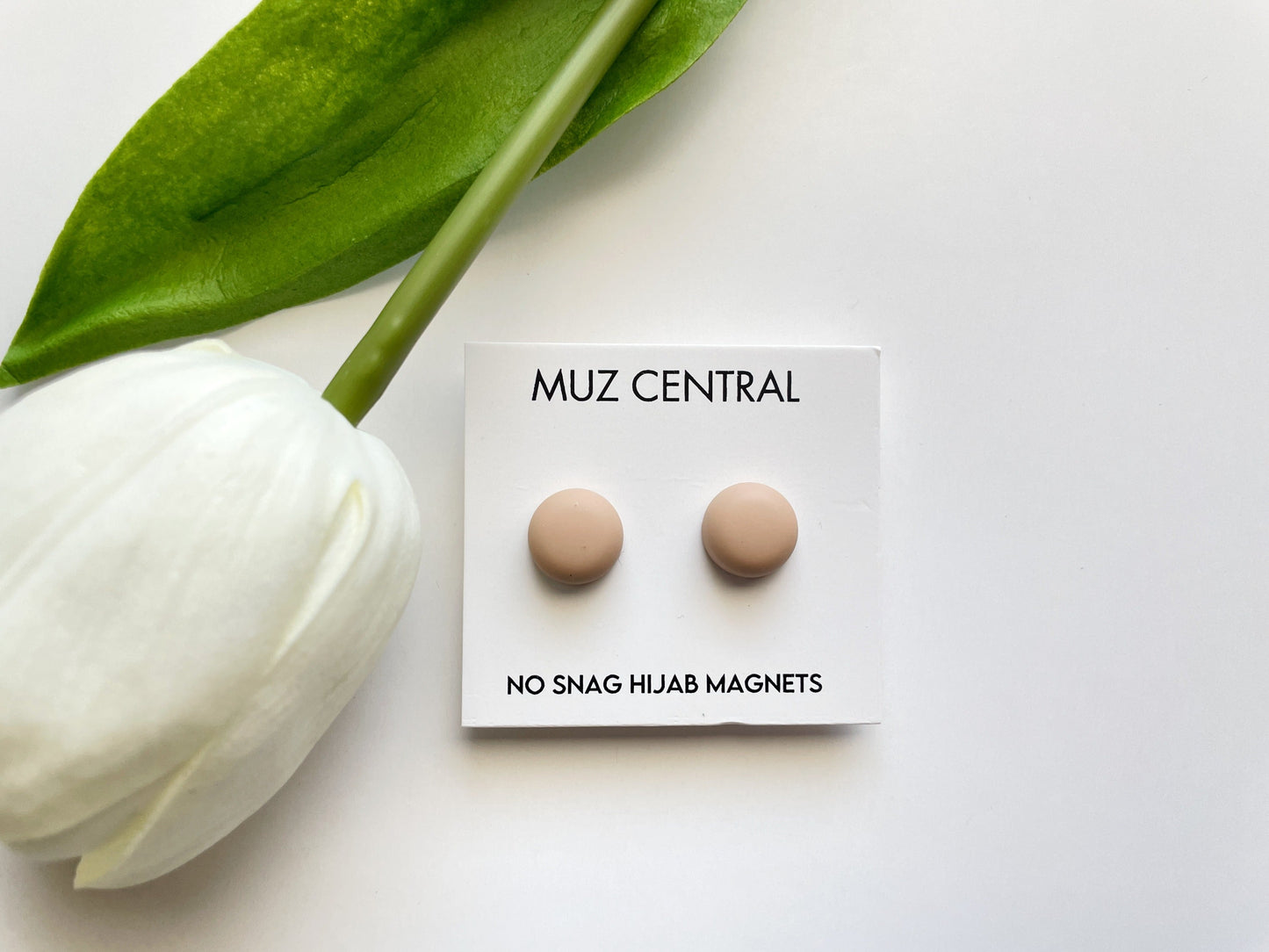 Hijab Magnet Pair  (Matte Beige)