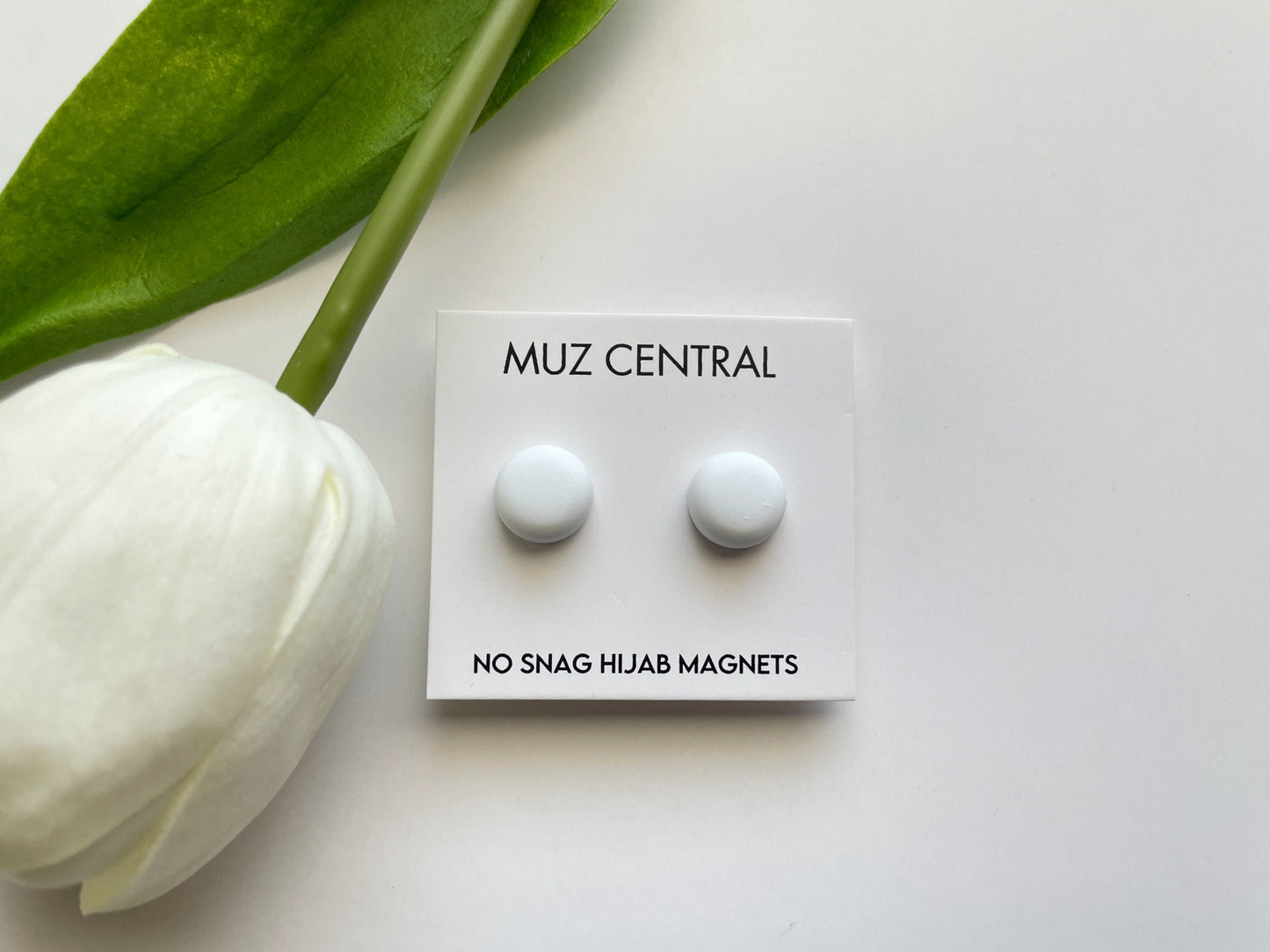 Hijab Magnet Pair  (Matte White)