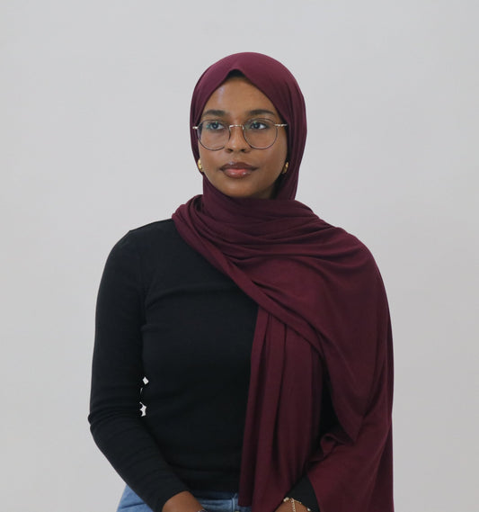 Jersey Hijab - Burgundy