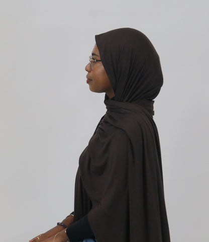 Jersey Hijab - Chocolate