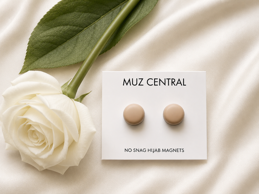 Hijab Magnet Pair  (Matte Beige)